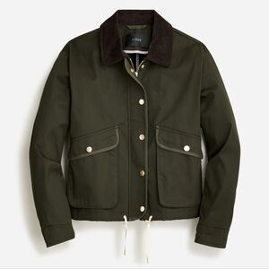 J.Crew Green Cropped Barn Field Jacket For Women Size Small